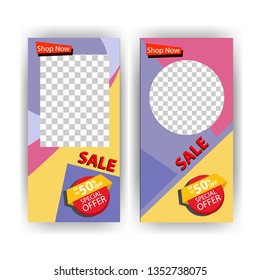 social media post with event template banner concept creative