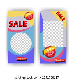 social media post with event template banner concept creative
