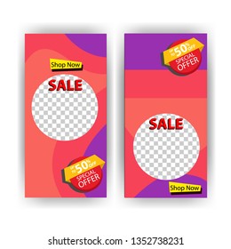 social media post with event template banner concept creative