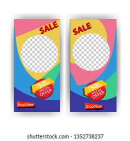 social media post with event template banner concept creative