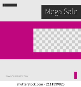 Social media post fashion background template can be edited as needed.