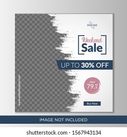 Social media post fashion template mockup