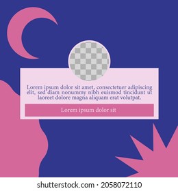 Social media post feed. Editable square banner template design for Modern post on social media. poster minimalist theme background vector.