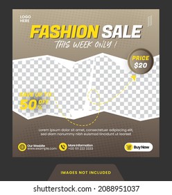 social media post feed fashion woman layout for social media template layout vector