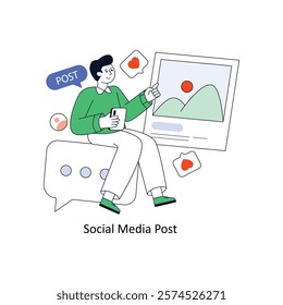 Social Media Post  Flat Style Design Vector illustration. Stock illustration