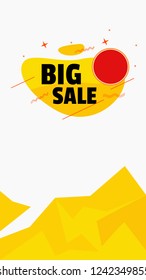 Social media post, fluid mobile for sale banners. Flash sale special offer set and can use for instagram style vertical banner sale promotion modern design.swipe up for stories.