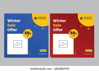 Social Media Post for food, Healthcare, square banner, fashion sale social media post.Slides, abstract, Unique, Editable, modern, Template vector.