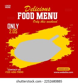 Social media post for food menu
