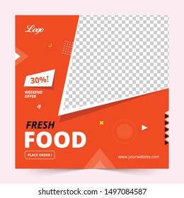 Social Media Post for Food Promotion offer poster