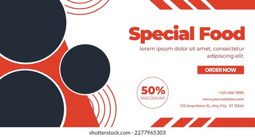 Social Media Post for Food Promotion offer poster, Healthy Food Social Media Banner and Post