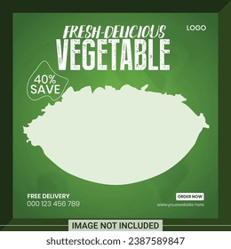 Social Media Post for Food Promotion offer poster, Healthy Food Social Media Banner and Post