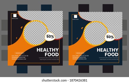 social media post for food and restaurant.