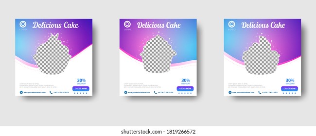 Social media post food sale template 