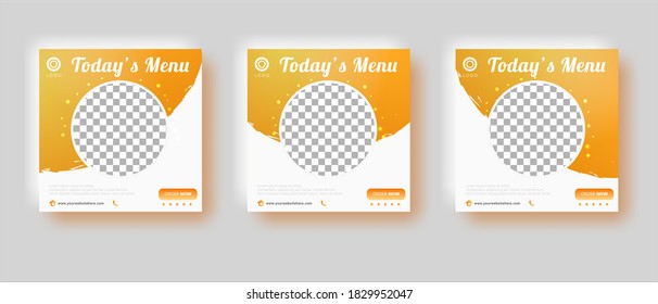 Social media post food sale template 