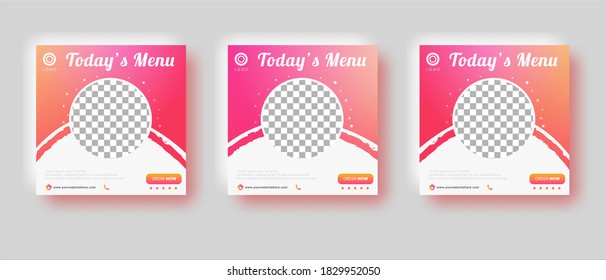 Social media post food sale template 