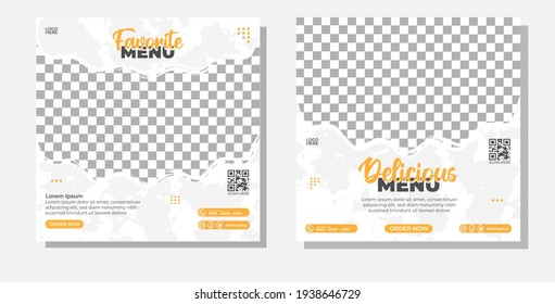 social media post food template banner