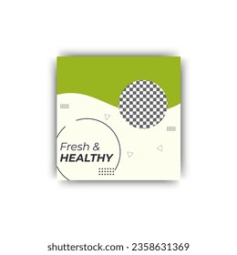 social media post for fresh and healthy food.