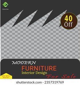 social media post furniture design vector file.