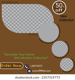 social media post furniture design vector file.