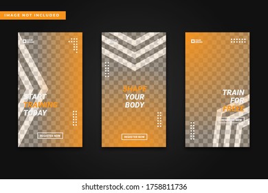 Social media post gym and fitness collection. Premium Vector Web Templates.