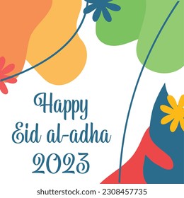 Publicación en medios sociales del feliz eid al adha mubarak 2023