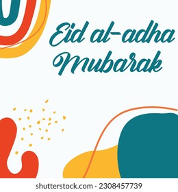 Publicación en medios sociales del feliz eid al adha mubarak 2023