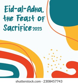 Social Media-Post glücklich eid al adha mubarak 2023