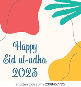 Publicación en medios sociales del feliz eid al adha mubarak 2023