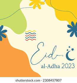 Social Media-Post glücklich eid al adha mubarak 2023