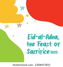 Publicación en medios sociales del feliz eid al adha mubarak 2023