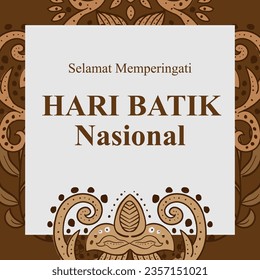 Social Media Post Hari Batik Nasiona means Indonesian Batik Day