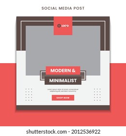 social media post for home interior design with furniture