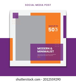 social media post for home interior design with furniture