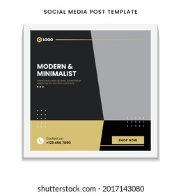 post en medios sociales para diseño de interiores de casa con muebles