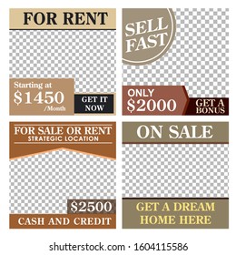 Social media post home for rent  collection template