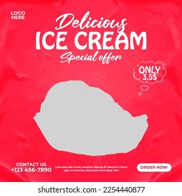 Social media post for ice cream