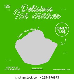 Social media post for ice cream