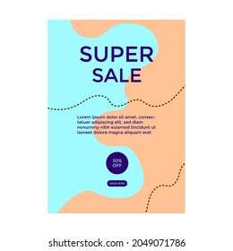 SOCIAL MEDIA POST ILLUSTRATION. FASHION SALE PROMOTION  DESIGN. TEMPLATE BACKGROUND COVER VECTOR