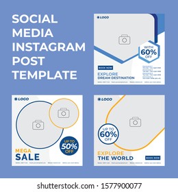 Social media post instagram post banner ad template design for web