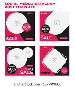 Social media post instagram post banner ad template design for web