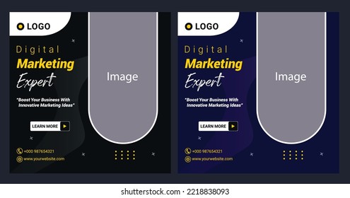 Diseño de plantillas de publicaciones en redes sociales o en Instagram