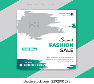 Social media post Instagram template fashion sale banner design