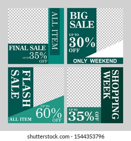 Social Media Post Intagram Flash Sale Template Collection 