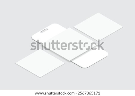 Social media post interface mockup. Social media mobile app page template design for user carousel stories feed. Vector illustration design user interface empty template on social network
