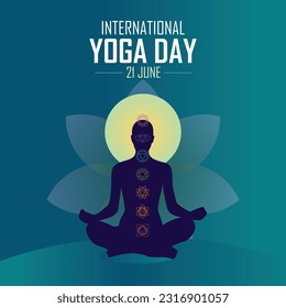 Social Media Post of International Yoga Day 21 June Vector Illustration 