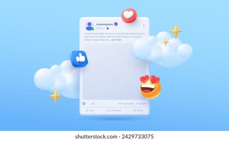 social media post marketing banner illustration