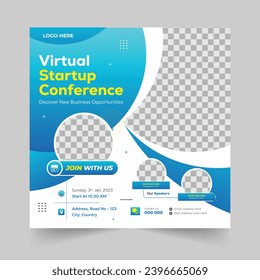 Social Media Post minimal square banner template, Web square Business banner design template, Social media stories and post creative Vector Eps.