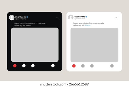 Social media post mock up vector layout template stock illustration	