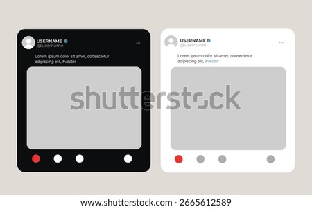Social media post mock up vector layout template stock illustration	