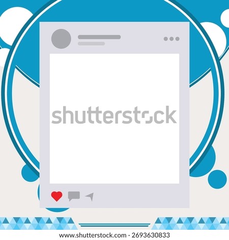 Social media post mockup with like, comment, and share buttons, perfect for digital marketing and advertising campaigns, eye-catching design